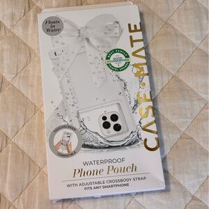 Case-Mate Waterproof Floating Phone Pouch, Ivory Pearl Bow